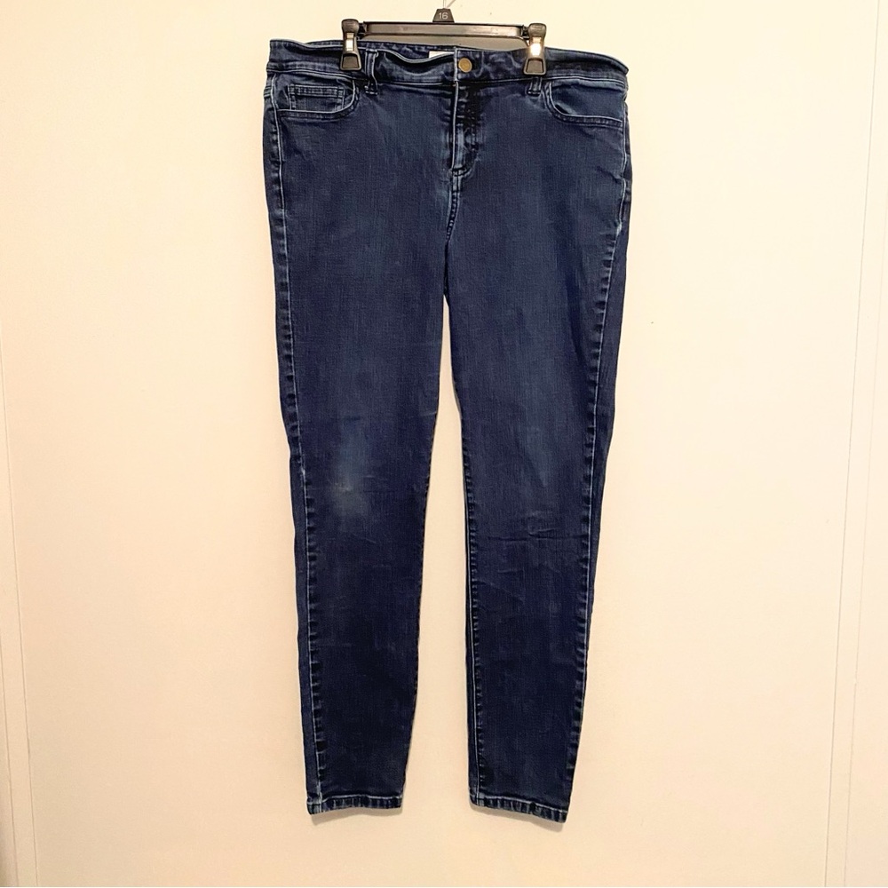 Vineyard Vines Regatta Stretch Jeans Size 14 Women Skinny Blue Denim Mid Rise